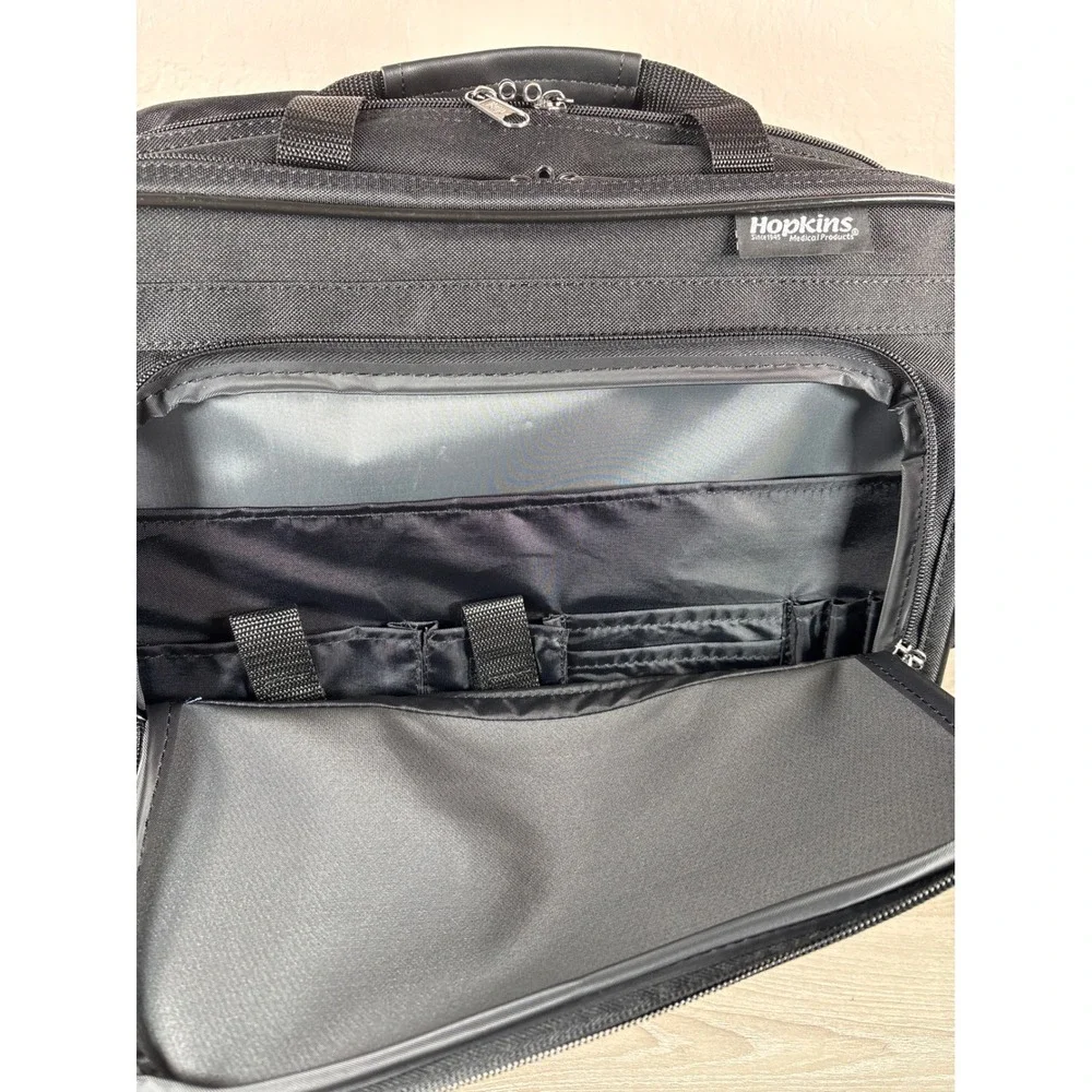 Hopkins Medical Products Rolling Med Bag with EZ-View: Waterproof, Black